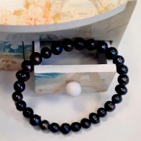 Гривна от черни, култивирани перли, снимка 1 - Подаръци за жени - 34601796