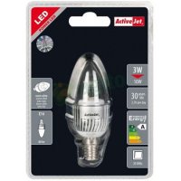 Крушка LED ActiveJet AJE-P1214W, E14, 3W, топло бяла светлина, снимка 2 - Крушки - 27839663