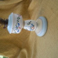 Ретро ръчно рисувана настолна лампа на газ порцелан, снимка 2 - Настолни лампи - 36803976