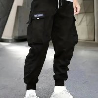 Мъжки ежедневни карго панталони в уличен стил с голям размер, 3цвята, снимка 12 - Панталони - 43900188