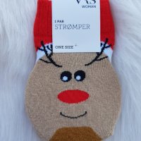 Коледни чорапи, снимка 2 - Дамски чорапи - 34883765
