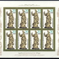 Германия ГДР 1984 -статуи лист MNH, снимка 1 - Филателия - 43604588