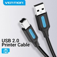 Vention Кабел USB 2.0 A Male to B Male, Black 0.5m - COQBD, снимка 7 - Кабели и адаптери - 43455284
