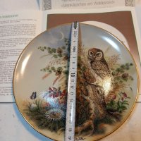 Декоративна порцеланова чиния сова, снимка 4 - Колекции - 38268532