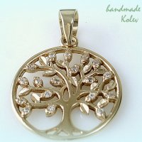 Златен медальон Дървото на живота, уникално красив 1.70ама, снимка 7 - Колиета, медальони, синджири - 26504801