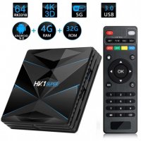 Мултимедиен плеър за гледане на безплатна ТВ и филми TV Box HK1, 4K, Android 9.0, Penta-Core mali-45, снимка 3 - Приемници и антени - 27741582