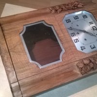 стар дървен часовник-62х43х17см-антика, снимка 5 - Колекции - 26777021