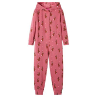 Детски гащеризон с качулка, старо розово, 128(SKU:14237, снимка 1 - Детски пижами - 44894858