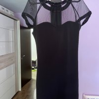 Красива черна рокля L, снимка 1 - Рокли - 37839997