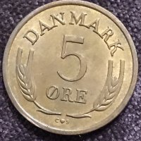 5 йоре Дания 1964 Крал Фредерик IX, снимка 1 - Нумизматика и бонистика - 35148686