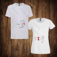 Тениски за двойки - Свети Валентин - мъжка тениска + дамска тениска , снимка 1 - Тениски - 27767651
