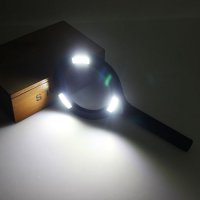 LED Лупа с Работна Лампа Осветление увеличение х3 четене работа 80 м, снимка 5 - Аксесоари и консумативи - 32295331