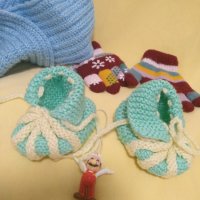 Бебешки терлици ръчно плетиво, снимка 4 - Други - 35351181
