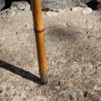 Стар бастун от бамбук със сребърна дръжка, снимка 4 - Колекции - 38300242