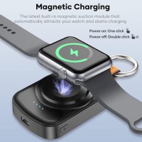 Преносимо безжично зарядно устройство за Apple Watch Ultra, 1800mAh Power Bank, снимка 4 - Смарт часовници - 43433668