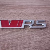 Skoda VRS шкода ВРС емблеми надписи червено със сребристо, снимка 1 - Аксесоари и консумативи - 38789889