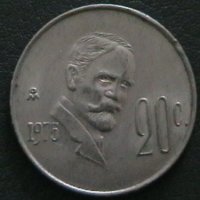 20 центаво 1975, Мексико, снимка 1 - Нумизматика и бонистика - 28312825