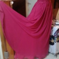 Червена дълга елегантна рокля. 38 размер. Цена по договаряне!, снимка 3 - Рокли - 43667162