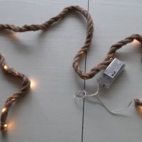 Уникални лампички вплетени във въже - 2 метра, снимка 3 - Лед осветление - 27530997