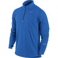 Nike Mens Element 1/2 Zip LS Running Shirt - страхотна мъжка блуза 2ХЛ КАТО НОВА, снимка 1 - Спортни дрехи, екипи - 39972175