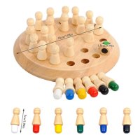 Класически дървен мемори шах Логически шах за памет и забавление Memory chess, снимка 8 - Образователни игри - 43092748
