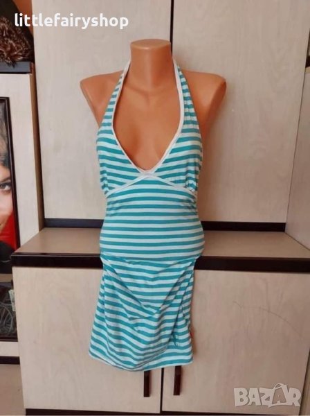 Морска нова рокля на райета , снимка 1