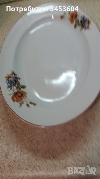 Плато елипса български порцелан, снимка 1