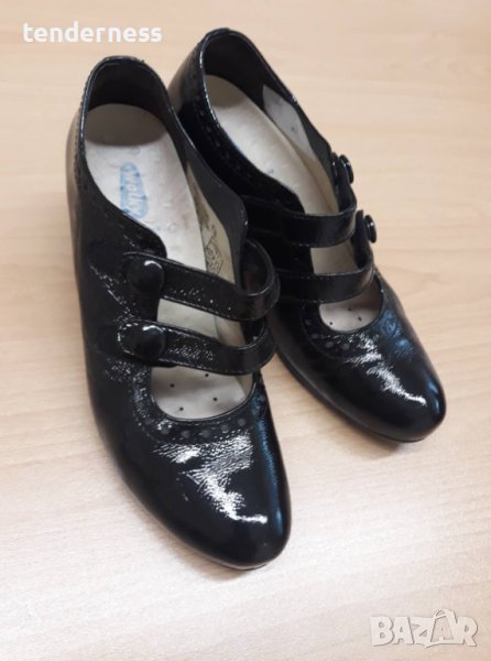 Оригинални, анатомични дамски обувки от естествен лак Wolky, снимка 1