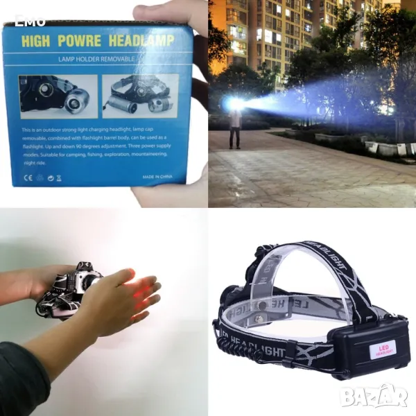 Промоция: Лед челник за глава 2 в 1 С фенер FL40, снимка 1