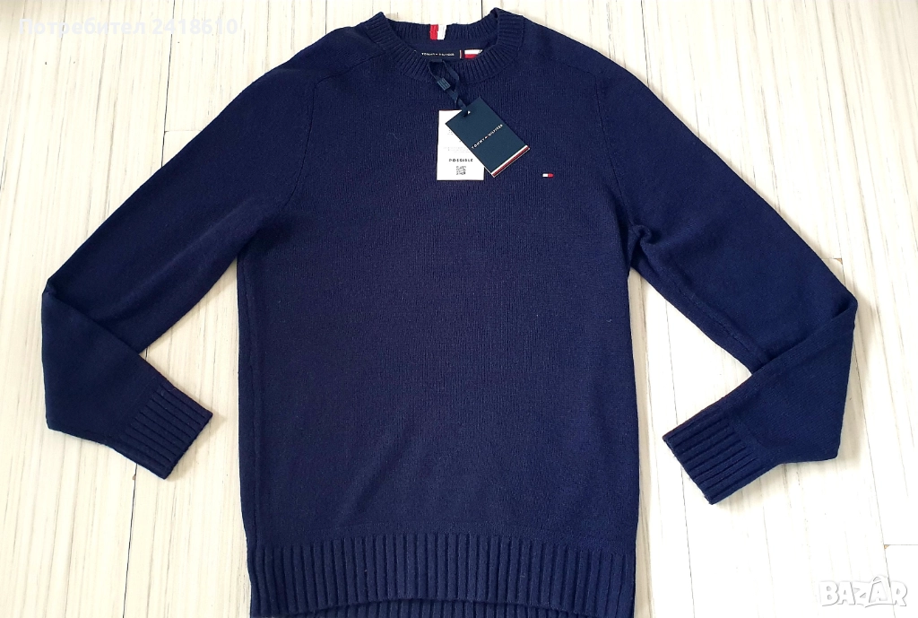 Tommy Hilfiger Merino Wool Mens Size S  НОВО! ОРИГИНАЛ! Мъжки Вълнен Пуловер!, снимка 1