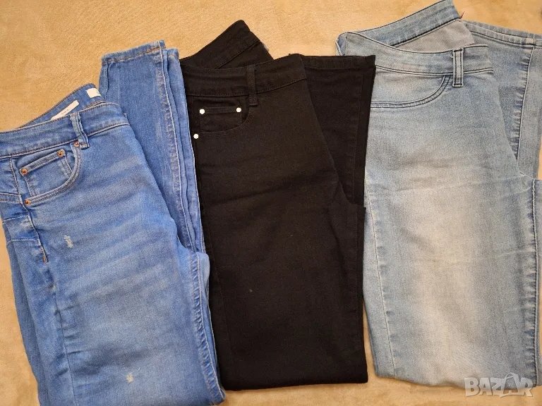 3 броя дамски еластични дънки,размер М,общо за 20лв., снимка 1