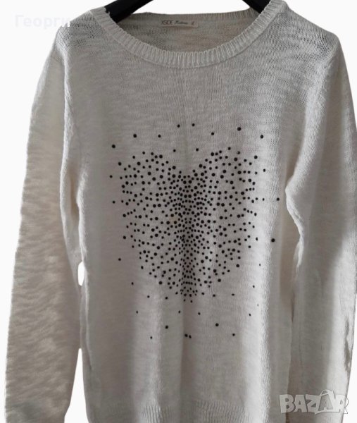 Бял пуловер, снимка 1