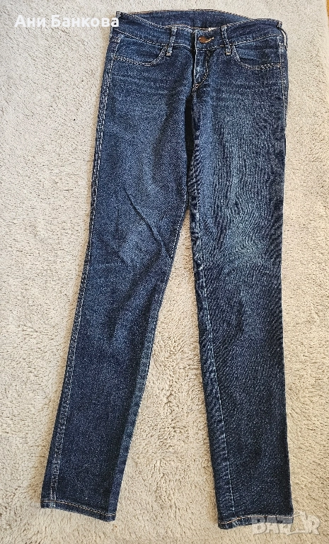 Дънки дамски, С-М, тъмни , снимка 1