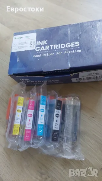 INK Съвместим комплект касети HP 364XL 3 цветни по 12 мл. + 2 черни 12 мл, снимка 1