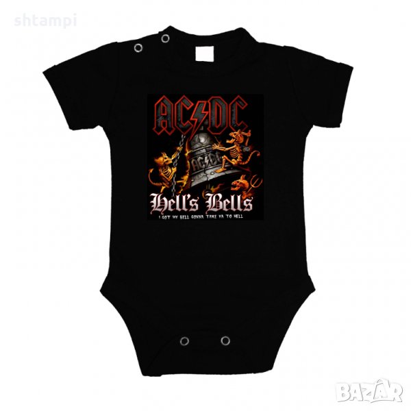 Бебешко боди AC DC Hells Bells 1, снимка 1
