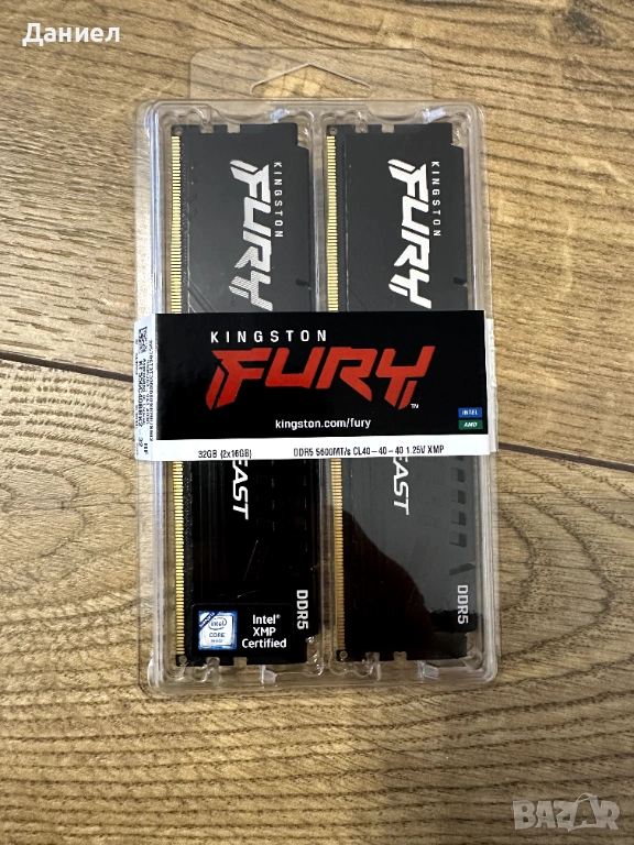 РАМ памет 16GB DDR5 5600 Kingston Fury Beast, снимка 1