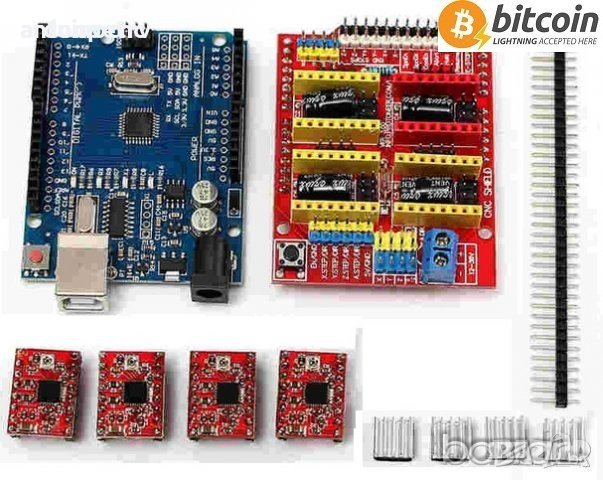 Продавам CNC shield (ЦНЦ шилд) с Arduino Uno Ардуино Уно, снимка 1