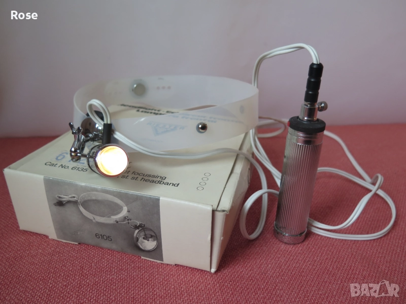 RIESTER  HEADLINGHT -Стар медицински челник, снимка 1