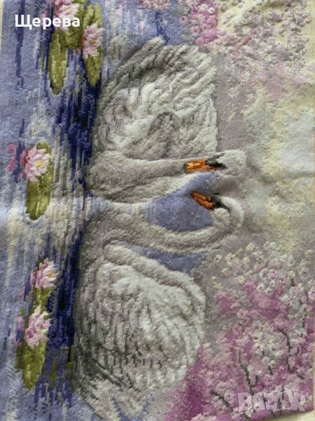 Гоблен - Езеро с лебеди, снимка 1