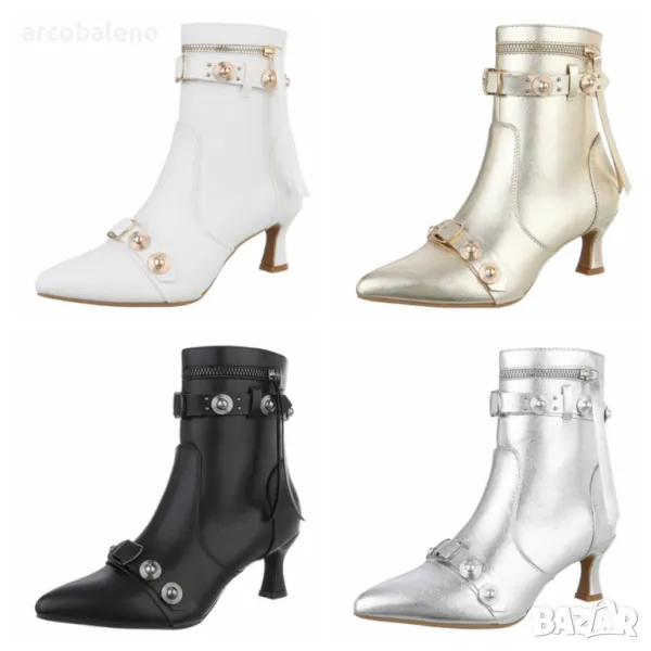 Дамски боти на висок ток, 4цвята , снимка 1