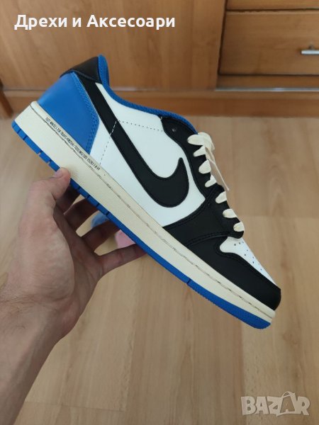 Нови Оригинални Маратонки Nike Air Jordan 1 Low Travis Scott Fragments Cactus Jack Обувки Размер 43 , снимка 1