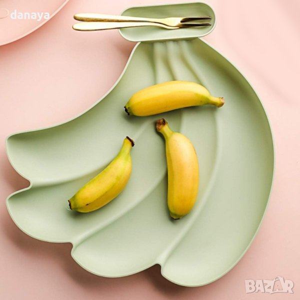 4422 Плато за сервиране чиния с форма на банани, снимка 1