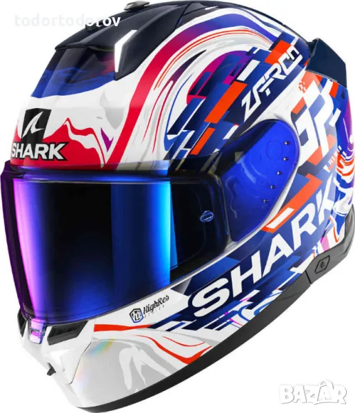 Мото Каска SHARK SKWAL i3 Zarco FRENCH GP,LED светлини, снимка 1