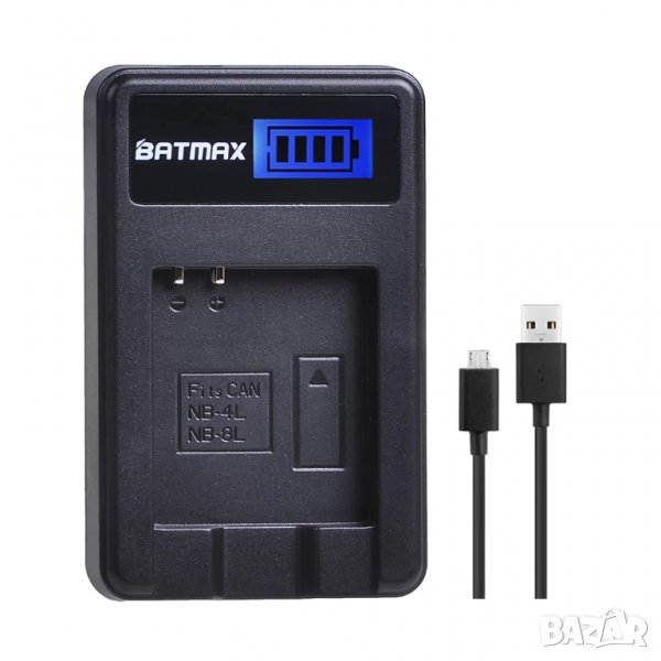 Зарядно за батерия за Canon NB-4L, NB 4L, NB4L, IXUS 50,55,60,65,80,75,100,I20,110,115,120, зарядно, снимка 1