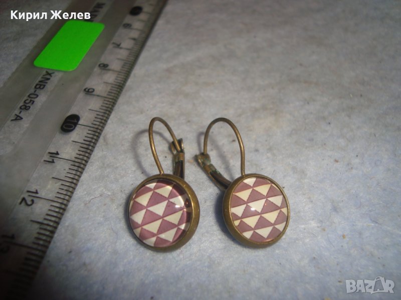 КРАСИВИ МЕСИНГОВИ РЕТРО СТИЛ ОБЕЧКИ 56591, снимка 1