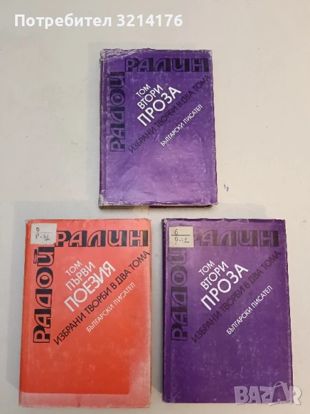 Избрани творби в два тома. Том 2: Проза - Радой Ралин, снимка 1