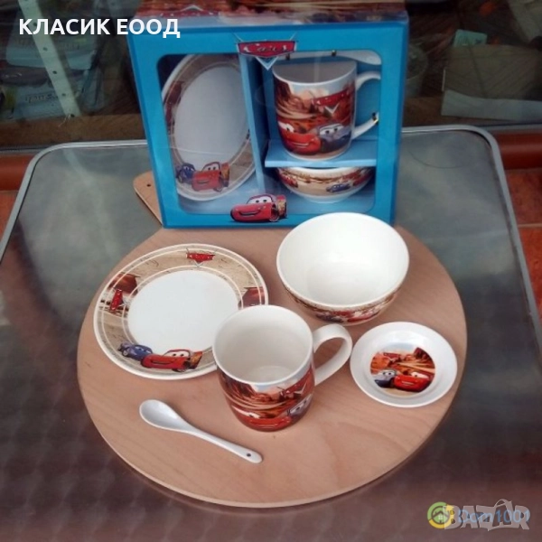 Детски сервиз за хранене количките Маккуин 5 части, снимка 1