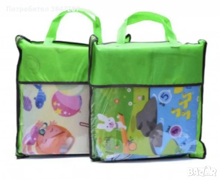 ♦️♦️Двулицево детско килимче, Топлоизолиращо. 120х180 см и дебелина 0.5 см "Учи английски", снимка 1