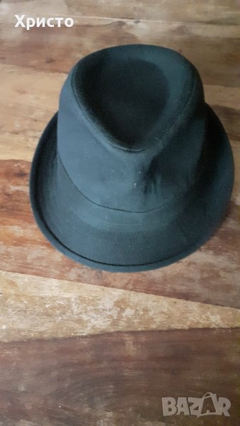 шапка тип бомбе мъжка Zara Man размер М, черна, плътен качествен плат в черно, снимка 1