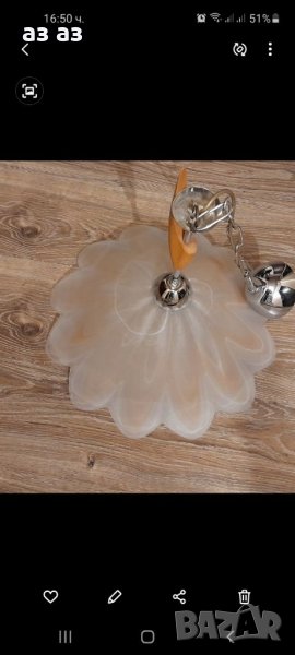 Стъклен полилей/ лампион , снимка 1